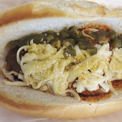 Meatball sub with added jalapenos