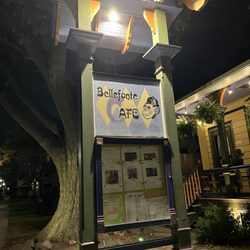 Bellefonte Cafe - Sign outside the restaurant