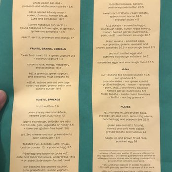 Bills - Menu - Australian Near Me - Darlinghurst, NSW