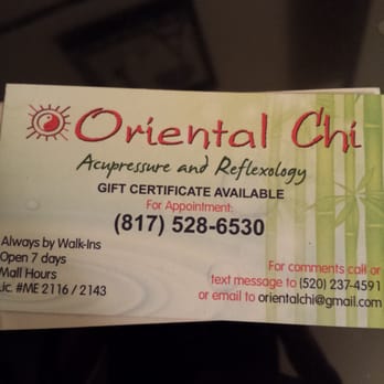 Oriental Chi - Acupressure & Reflexology - Business card (stamp card) - Massage Near Me - Glendale, California Oriental Chi - Acupressure & Reflexology - Business card (stamp card) - Massage Near Me - Glendale, California