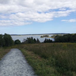 Near the trail head and parking at Cole Harbour Heritage Park; the first of at least three parking lots on Bissett Rd.