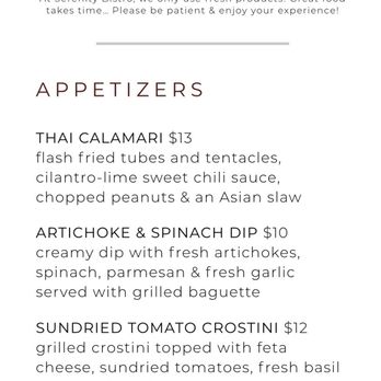Serenity Bistro - Menu - New American Near Me - West Yellowstone, Montana