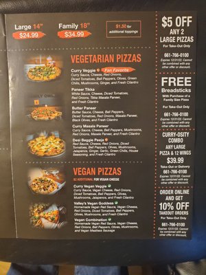 Menu photo 6 The Curry Pizza Company Stevenson Ranch, CA Menu photo 6 The Curry Pizza Company Stevenson Ranch, CA