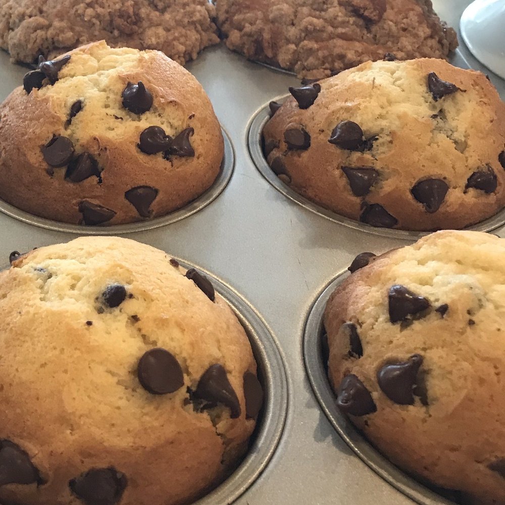 Mongo's Coffee - Jake just pulled these gorgeous Chocolate Chip and Banana Walnut muffins out of the oven! - Coffee & Tea Near Me - Syosset, New York Mongo's Coffee - Jake just pulled these gorgeous Chocolate Chip and Banana Walnut muffins out of the oven! - Coffee & Tea Near Me - Syosset, New York