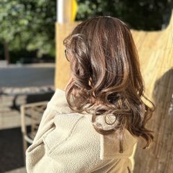 The Elite Salon of Pacifica - After! She gave me highlights which definitely let me hair look textured rather than warm and frizzy