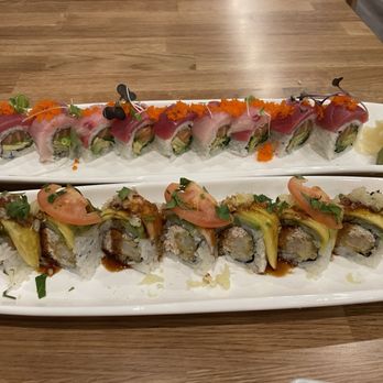 Kinja Sushi - Top roll: triple kinja Bottom roll: Los cantaros - Ramen Near Me - San Ramon, California Kinja Sushi - Top roll: triple kinja Bottom roll: Los cantaros - Ramen Near Me - San Ramon, California