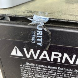 Gates Service Station - Security tape damage