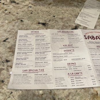 Sabaidee Lao & Thai Cuisine - Menu 2 - Laotian Near Me - Walton, Kentucky Sabaidee Lao & Thai Cuisine - Menu 2 - Laotian Near Me - Walton, Kentucky