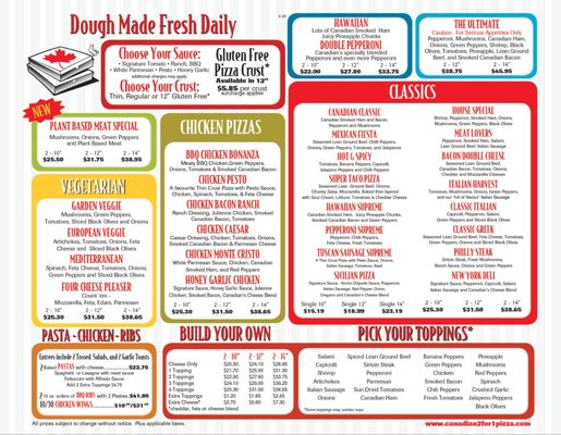 Menu photo 1 Canadian 2 for 1 Pizza Richmond, BC Menu photo 1 Canadian 2 for 1 Pizza Richmond, BC