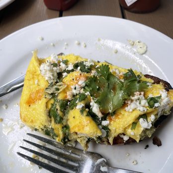Threefold Cafe - Herb Egg which i took a few bites off of before i remembered to take a pic - Breakfast & Brunch Near Me - Coral Gables, Florida Threefold Cafe - Herb Egg which i took a few bites off of before i remembered to take a pic - Breakfast & Brunch Near Me - Coral Gables, Florida