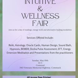 Centered mind body spirit - Intuitive & Wellness Fair May 19th 2024