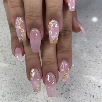 Lush Nail Bar - Full set of acrylic with coffin shape, gel & designs $75 - Nail Salons Near Me - Gilbert, Arizona Lush Nail Bar - Full set of acrylic with coffin shape, gel & designs $75 - Nail Salons Near Me - Gilbert, Arizona