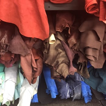 Mood Fabrics - Different leather colors - Fabric Stores Near Me - New York, New York