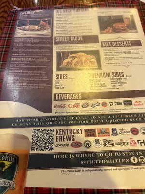 Menu photo 1 Tilted Kilt Pub & Eatery Lexington, KY Menu photo 1 Tilted Kilt Pub & Eatery Lexington, KY