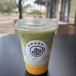 Mango Matcha with Coconut Milk