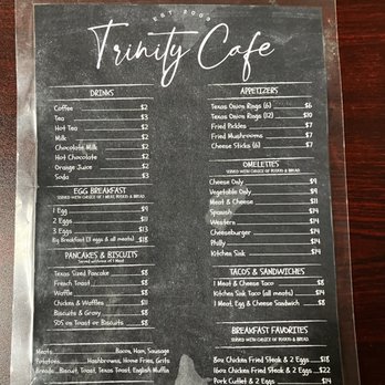Trinity Cafe - Drinks and Breakfast items - Cafes Near Me - Trinity, Texas