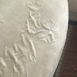 Damaged seat cushion Damaged seat cushion