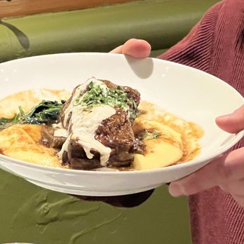 Pasta Moon - Short rib with polenta - Italian Near Me - Half Moon Bay, California Pasta Moon - Short rib with polenta - Italian Near Me - Half Moon Bay, California