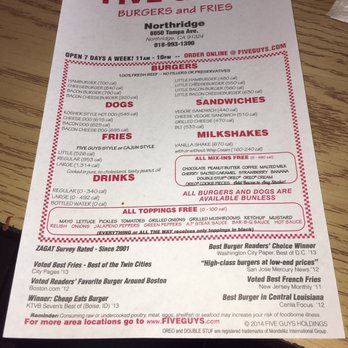 Five Guys - Burgers Near Me - Northridge, California