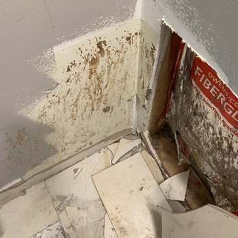 Marines Service Co. - Tiles left/not cleaned up. Dirt everywhere as they piled it against the walls. - Plumbing Near Me - Manassas, Virginia Marines Service Co. - Tiles left/not cleaned up. Dirt everywhere as they piled it against the walls. - Plumbing Near Me - Manassas, Virginia