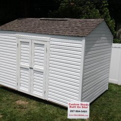 Lower Bucks Storage Sheds - 12 x 8 Carriage White Vinyl