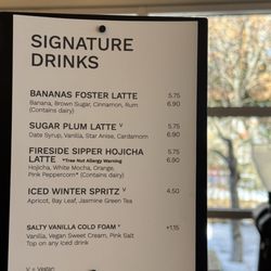 Blanchard’s - Morris Street - New winter drinks !!