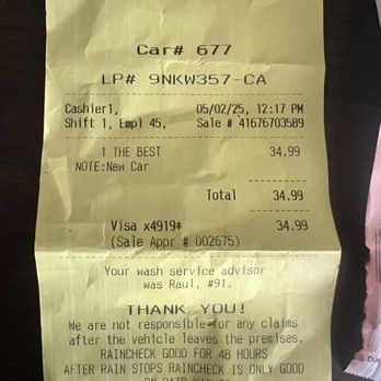 Valencia Car Wash - Didn't even get the cheapest wash option. I'll never go back here - Car Wash Near Me - Valencia, California Valencia Car Wash - Didn't even get the cheapest wash option. I'll never go back here - Car Wash Near Me - Valencia, California