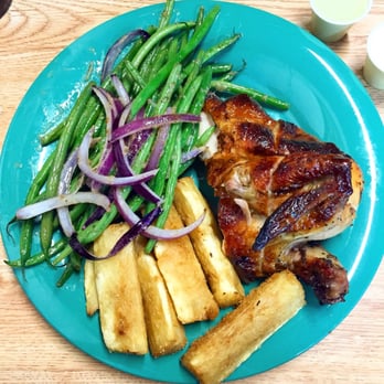 Alpaca Chicken - Quarter chicken, yucca fries, & delicious green beans - Latin American Near Me - Durham, North Carolina Alpaca Chicken - Quarter chicken, yucca fries, & delicious green beans - Latin American Near Me - Durham, North Carolina