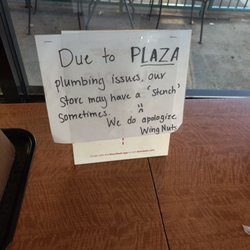 Wing Nuts - Sign on table 09/21