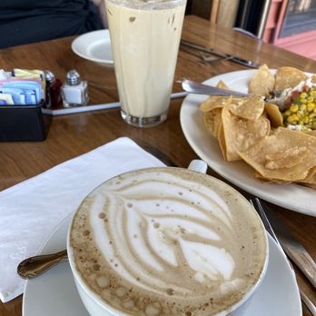 Copperbarn Coffeebar & Eatery - Back: iced latte, just milk; Front: ginger chai latte. I will say didn't taste ginger at all but it was tasty. - Coffee & Tea Near Me - Middletown, New York