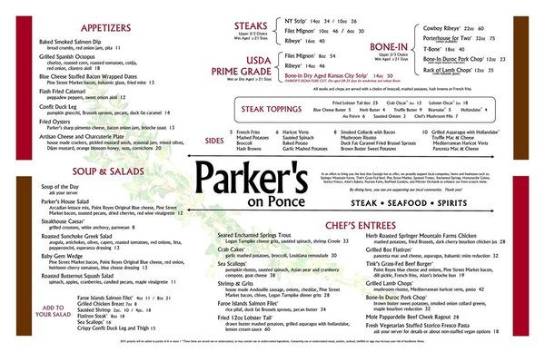 Menu photo 2 Parker's On Ponce Decatur, GA Menu photo 2 Parker's On Ponce Decatur, GA