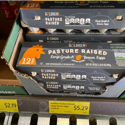 Pasture raised eggs $5.29 and available on Wednesdays