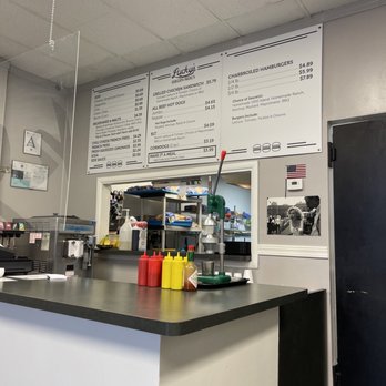 Lucky's Burgers & Shakes - Menu above counter that you order and pickup from - American Near Me - Phoenix, Arizona
