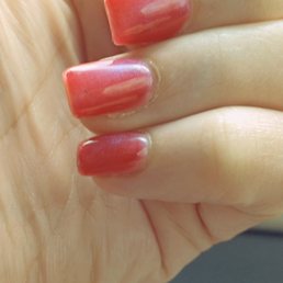 My newest set with cat eye polish My newest set with cat eye polish