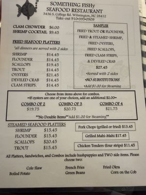 Menu photo 1 Something Fishy Seafood Restaurant Wilmington, NC