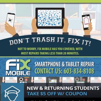 Fix Mobile - Welcome back UNH Students and Faculty! FiX Mobile has you covered! - Mobile Phone Repair Near Me - Durham, New Hampshire