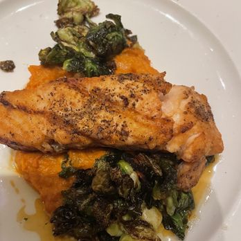 The Brass Fork - Salmon with sweet potato - Cafes Near Me - Las Vegas, Nevada The Brass Fork - Salmon with sweet potato - Cafes Near Me - Las Vegas, Nevada