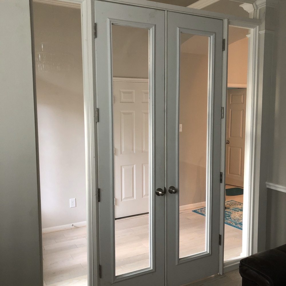 Window and Door Works - View from inside the office, no lights on, natural light flows well thru glass with all windows - Windows Installation Near Me - Conroe, Texas Window and Door Works - View from inside the office, no lights on, natural light flows well thru glass with all windows - Windows Installation Near Me - Conroe, Texas
