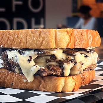 Stackers Burger - Mushroom Melt Smash Burger - Burgers Near Me - Albuquerque, New Mexico