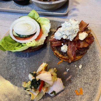 Moku Kitchen - Bleu Cheese Burger with Bacon - Cocktail Bars Near Me - Honolulu, Hawaii Moku Kitchen - Bleu Cheese Burger with Bacon - Cocktail Bars Near Me - Honolulu, Hawaii