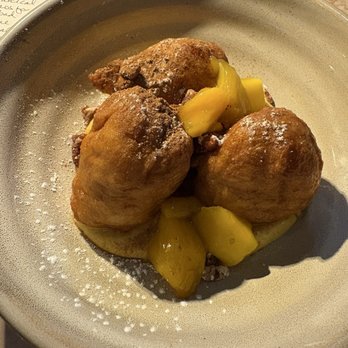 Eos & Nyx - Beignets with mango cream and fresh mango - Cocktail Bars Near Me - San Jose, California Eos & Nyx - Beignets with mango cream and fresh mango - Cocktail Bars Near Me - San Jose, California