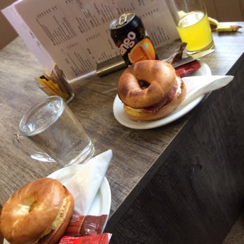 Columbia Coffee House - Bagel with scrambled egg and bagel with bacon and scrambled egg. Crunchy and hot. - Coffee & Tea Near Me - Scunthorpe, NLN
