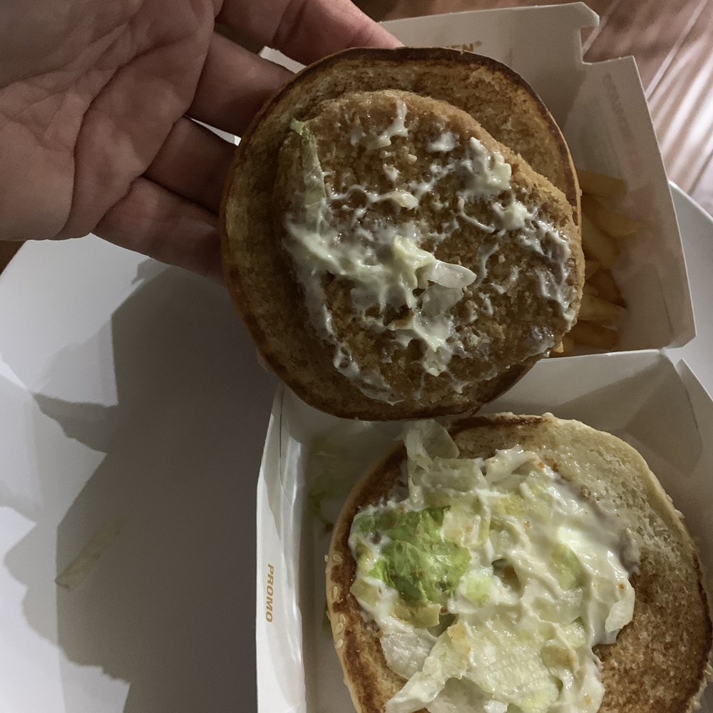 McDonald's - Here is the $6 McChicken they served me. Nothing like the picture they show you when you order. - Fast Food Near Me - Hamilton, Ontario