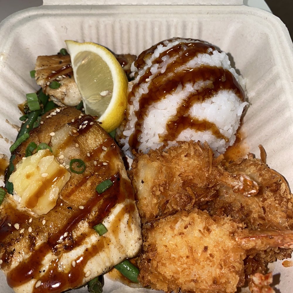 Da Fish Shack - Island Grill Mixed Plate - Food Trucks Near Me - Hana, Hawaii Da Fish Shack - Island Grill Mixed Plate - Food Trucks Near Me - Hana, Hawaii