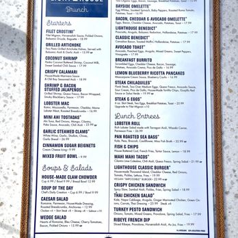 Lighthouse - Brunch Menu page 1 of 2 - Breakfast & Brunch Near Me - Newport Beach, California