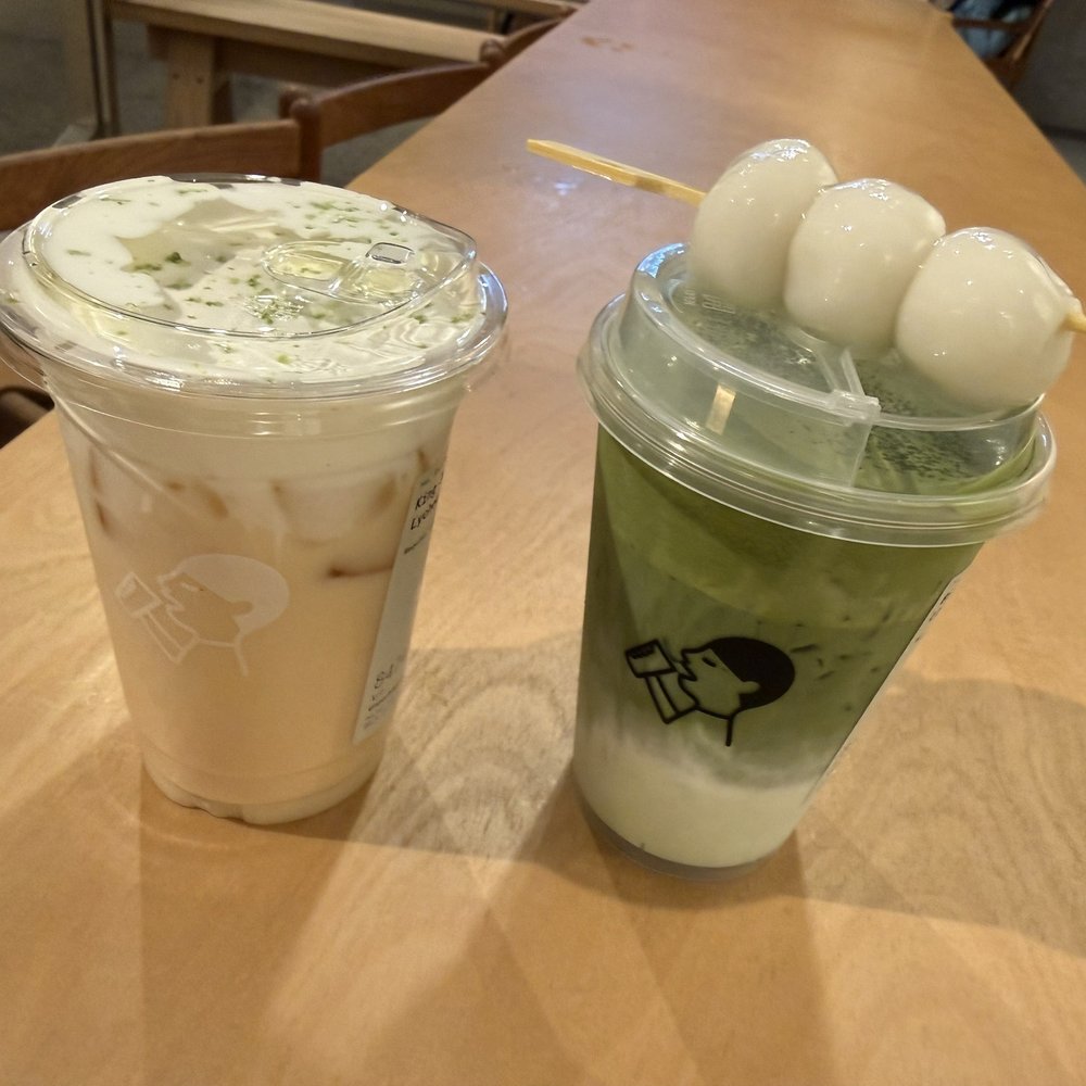 HeyTea TeaBar - King Jasmine Lychee Pear & Bitter Matcha Latte - Coffee & Tea Near Me - New York, New York