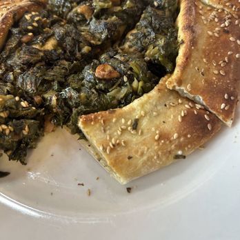 Damask Rose Coffee - This is so good it's spinach and walnuts, sesame crust little lemon juice, superb! - Coffee & Tea Near Me - Oakland, California
