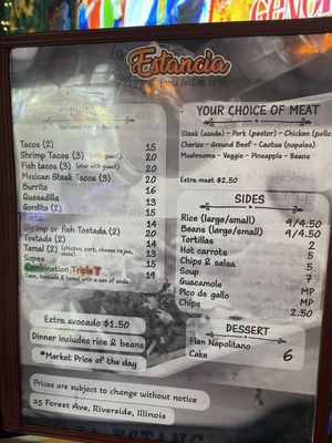 Menu photo 2 La Estancia Riverside, IL Menu photo 2 La Estancia Riverside, IL