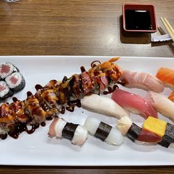 Haru Sushi - Nigiri Supreme + Drunken Fish Roll.