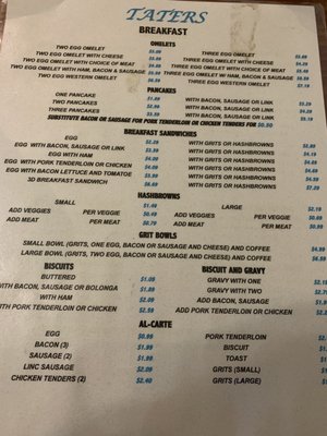 Menu photo 3 Tater's Restaurant Luverne, AL Menu photo 3 Tater's Restaurant Luverne, AL